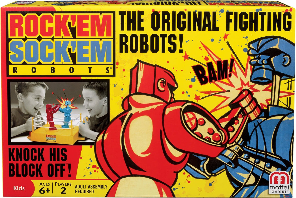 Rock 'Em Sock 'Em Robots Classic Boxing Match Game for Kids, Ages 6+