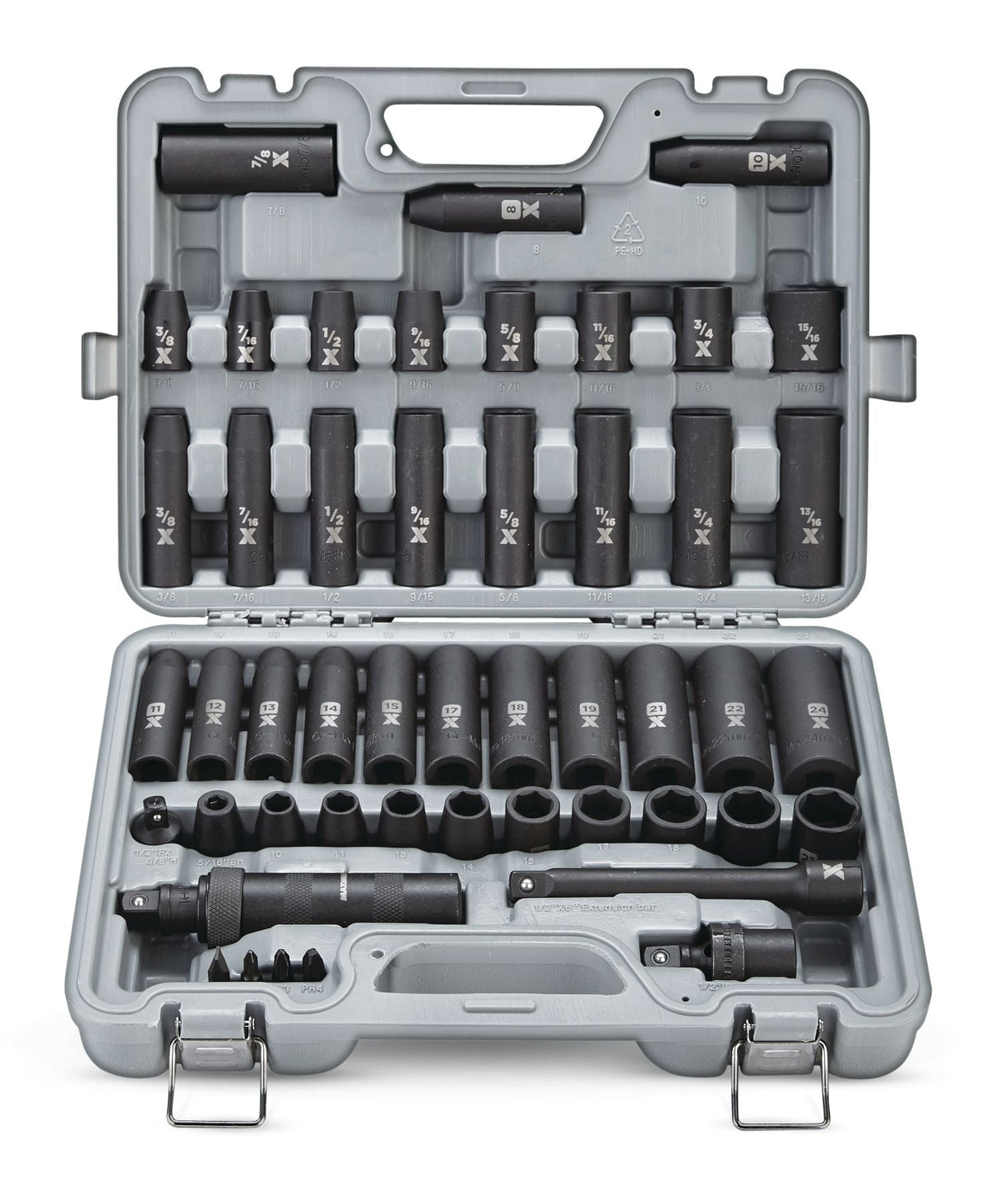 MAXIMUM 1/2-in Drive Professional Grade Impact Socket Set, 48-pc, CRMO