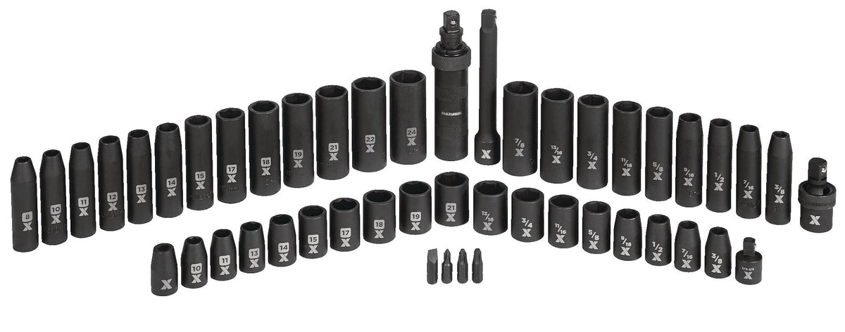 MAXIMUM 1/2-in Drive Professional Grade Impact Socket Set, 48-pc, CRMO