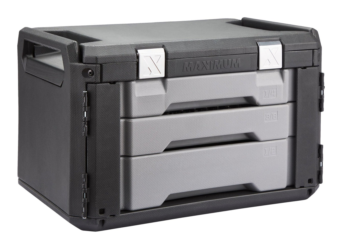 MAXIMUM 263 Piece Socket Set, 3 Drawer Case