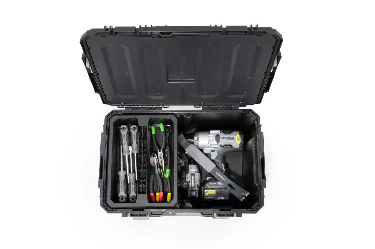 MAXIMUM Brix Modular Portable Medium Toolbox/Tool Storage, IP65, 23x16x11-in