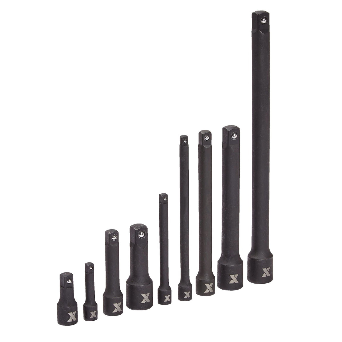 MAXIMUM Impact Extension Bar Set, 9-pc, SAE/Metric, CRMO