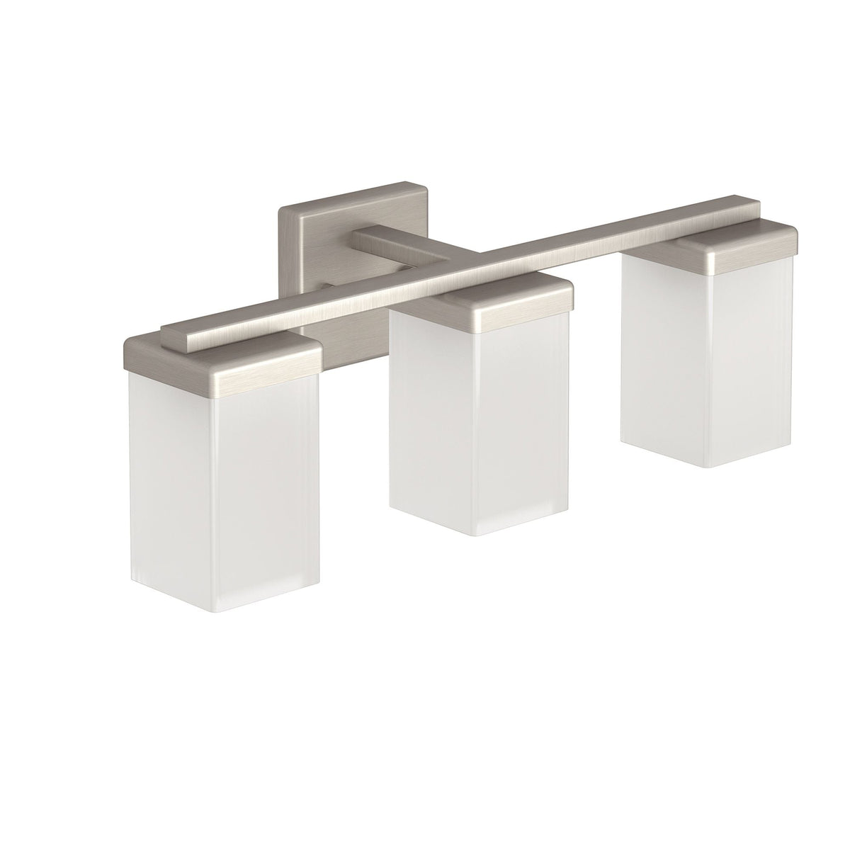 90-Degree Vanity Lighting Fixture, Brushed Nickel, 3-L
