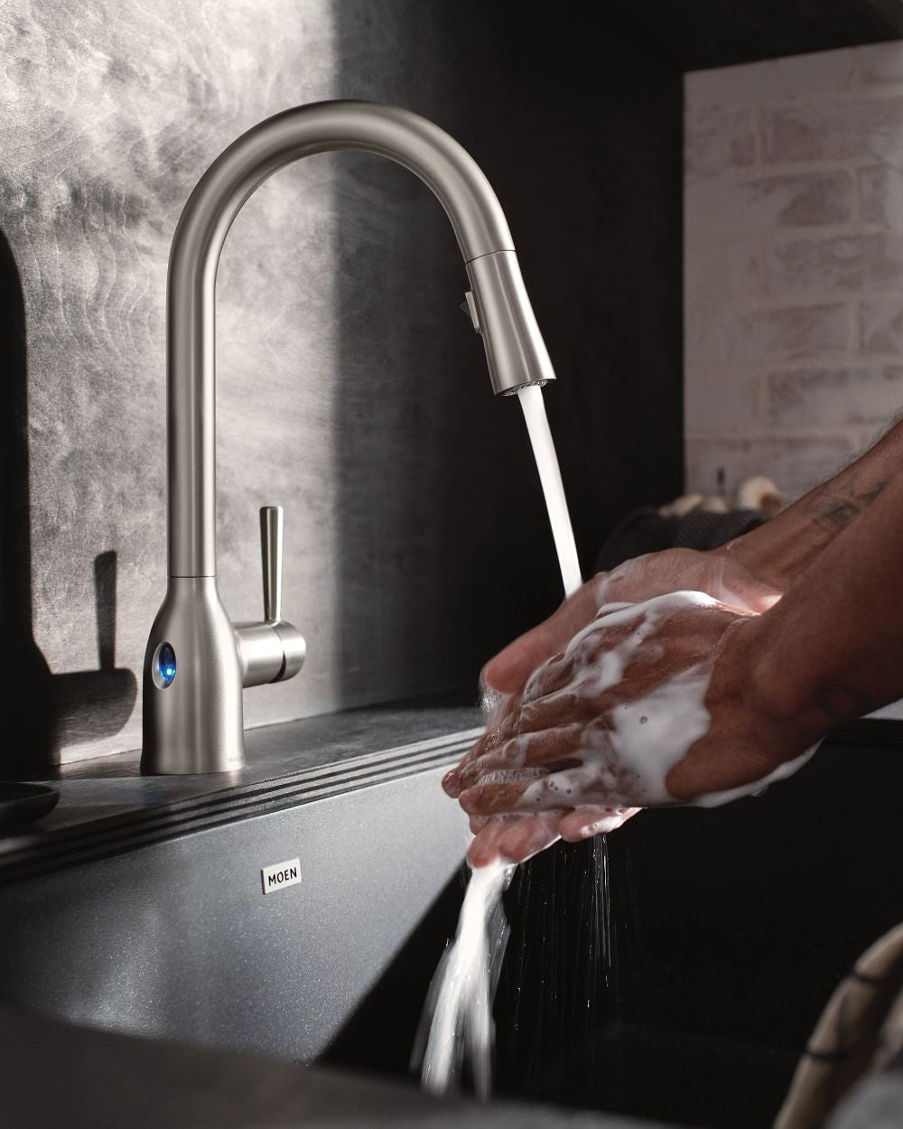 Adler Single Handle Kitchen Faucet with, Spot Resist Stainless