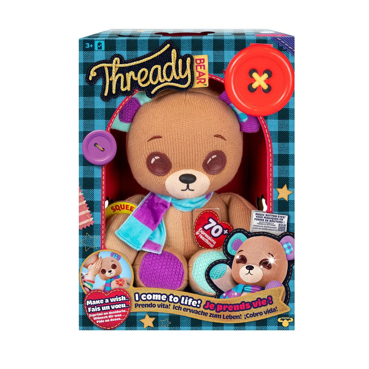 Interactive Plush Teddy Bear, Ages 3+
