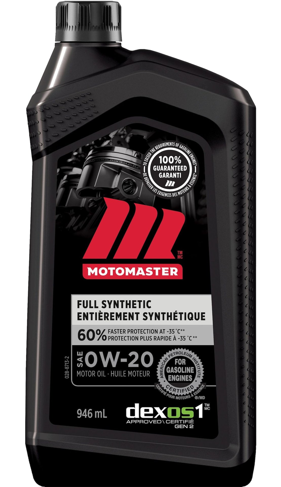0W20 Synthetic Engine/Motor Oil, 946-mL