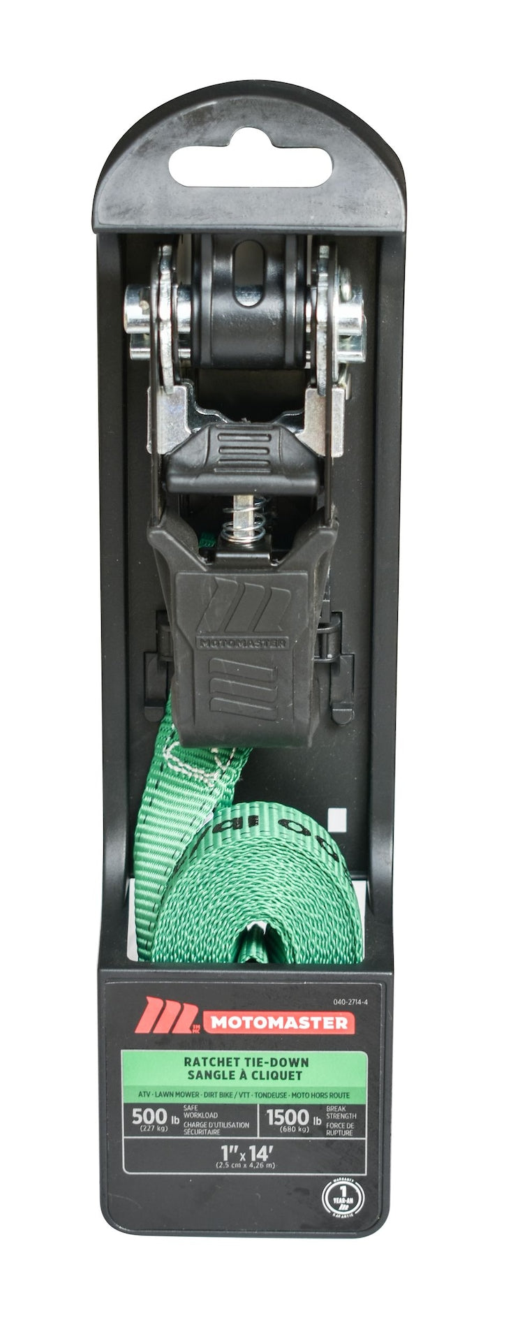 1,500-lb Endless Padded Ratchet Tie Down Strap, Weatherproof, 1-in x 14-ft
