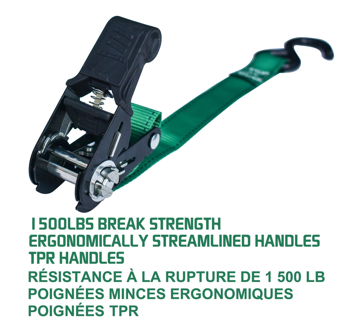 1,500-lb Padded Ratchet Tie Down Straps, 1-in x 14-ft, 4-pk