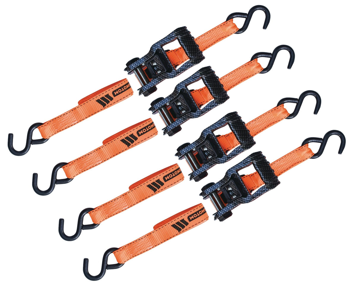 3,000-lb Heavy Duty Ratchet Tie Down Strap, 1.25-in x 14-ft, 4-pk