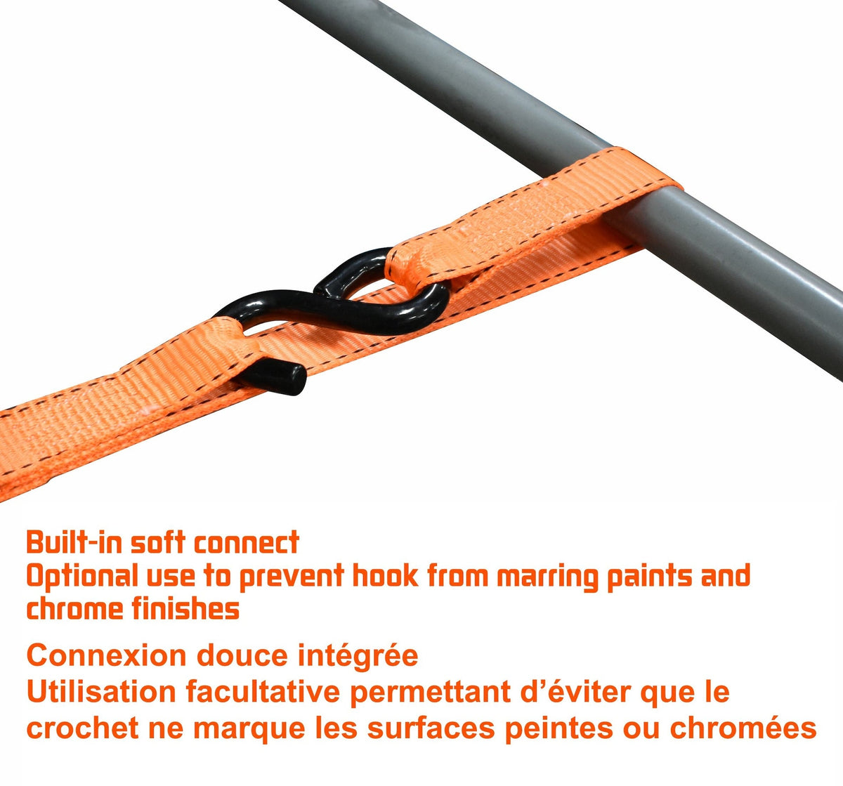 3,000-lb Heavy Duty Ratchet Tie Down Strap, 1.25-in x 14-ft, 4-pk