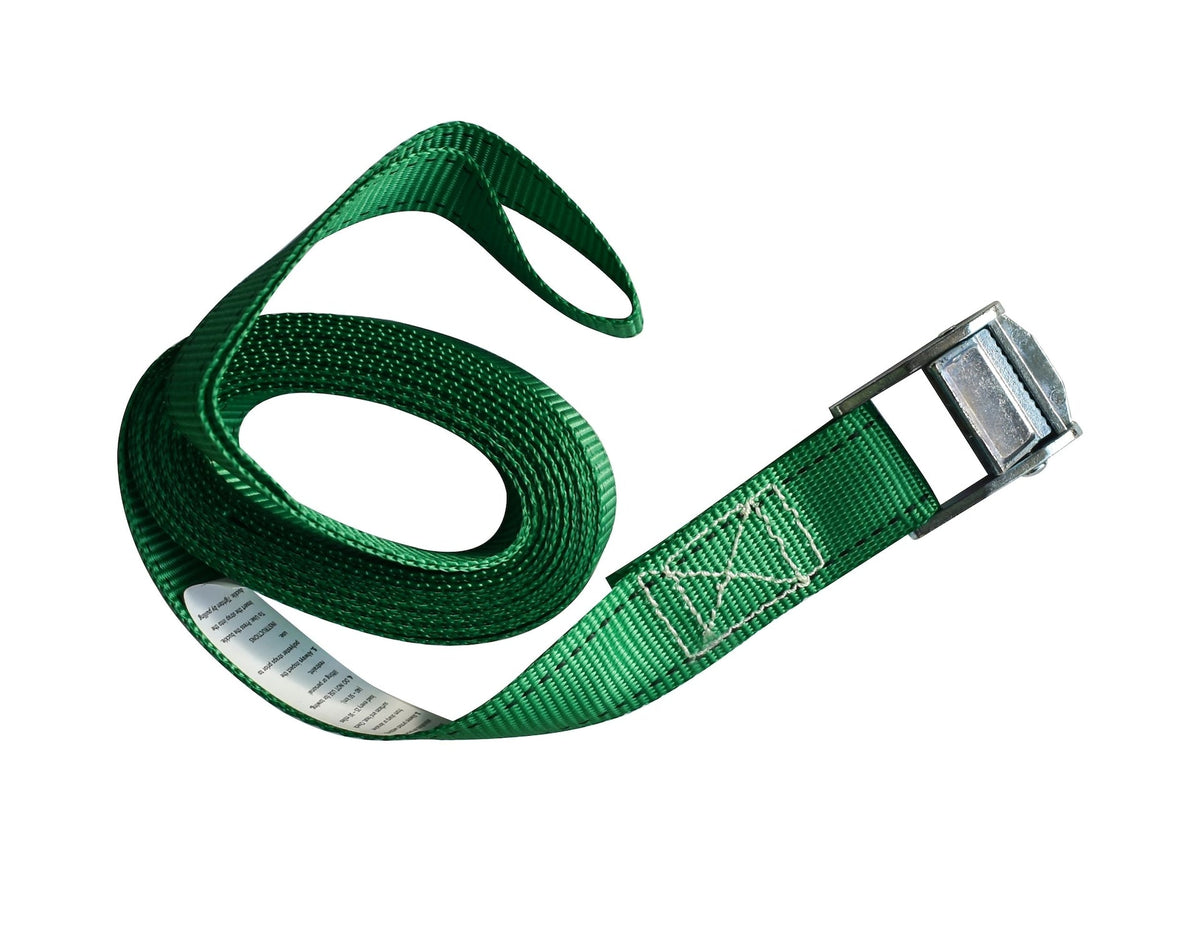 450-lb Light Duty Lashing Straps with Cam Buckle Clasps, Weatherproof, 1-in x 12-ft, 2-pk