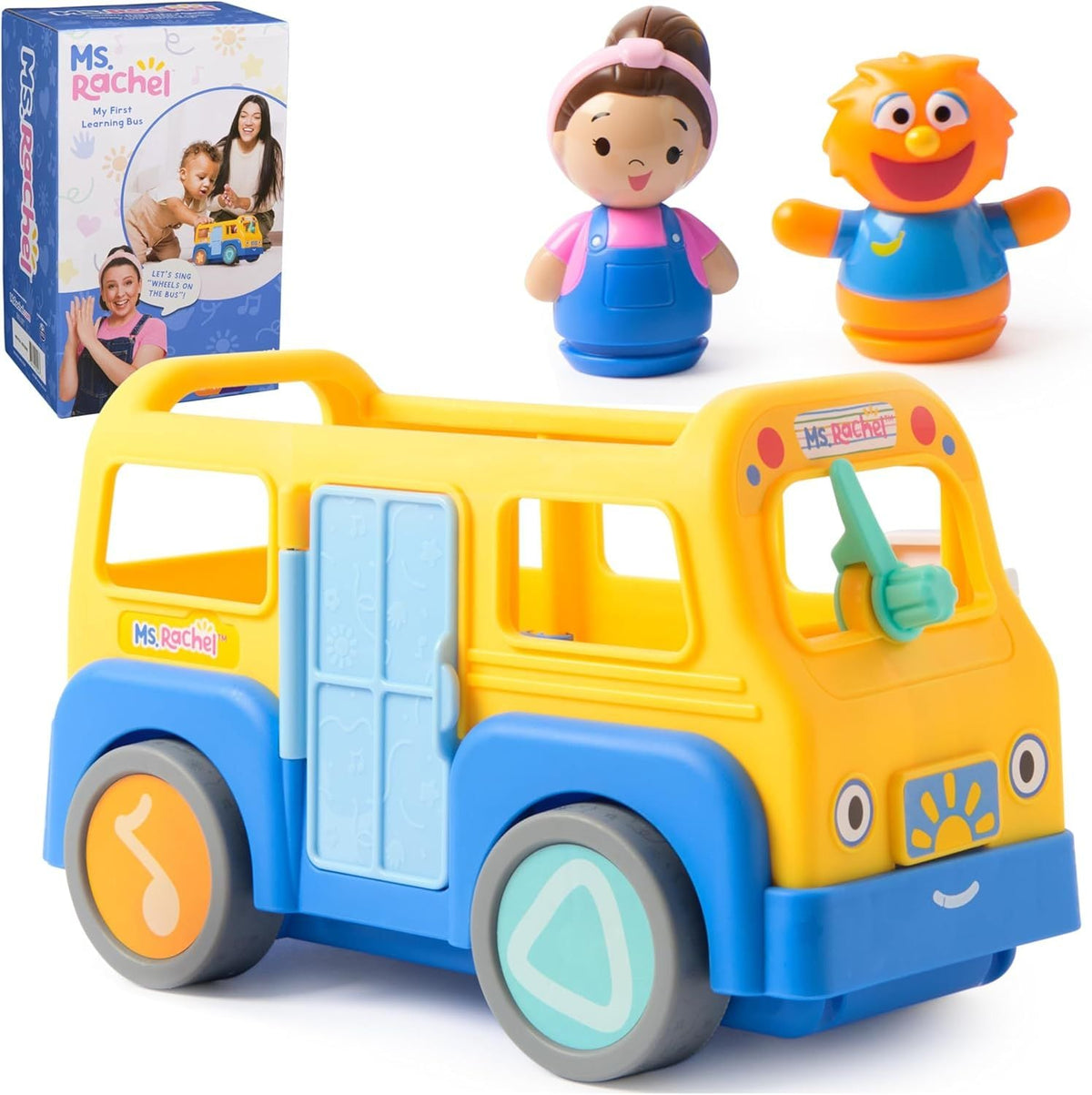My First Learning Electronic School Bus with 2 Figures, Music & Sounds Playset, Ages 1+