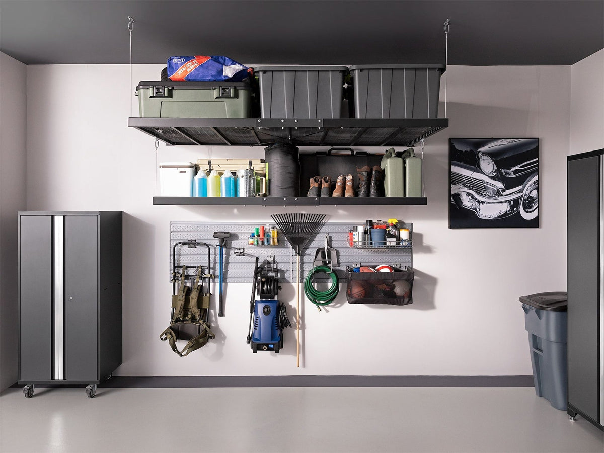 Pro Series Wall Mounted Heavy-Duty Steel Shelf, 600-lb Capacity, 4-ft x 8-ft