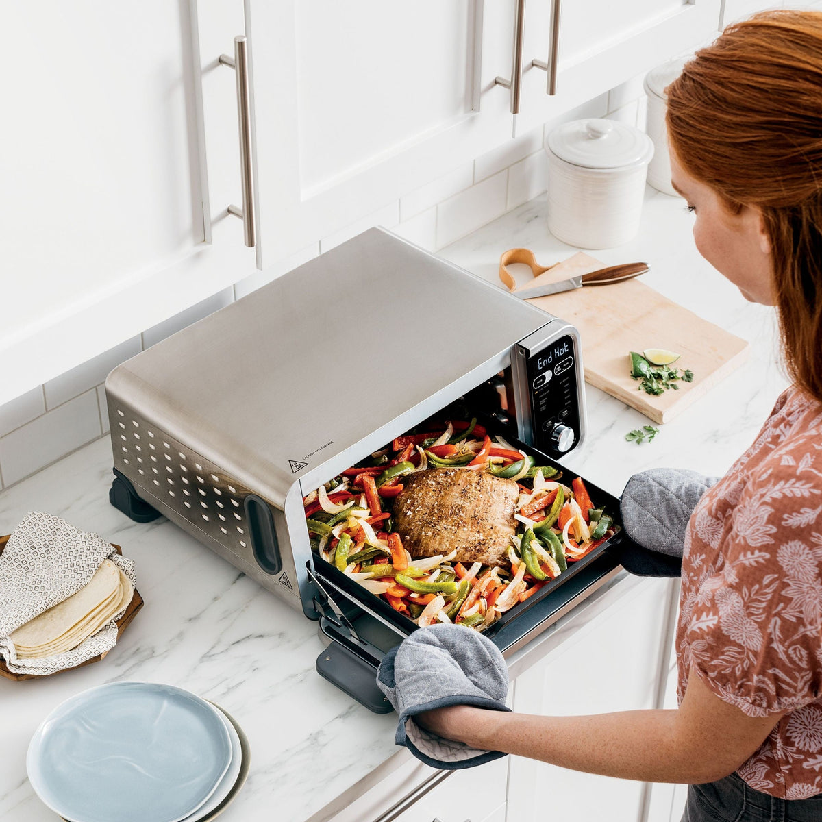 10-in-1 Dual Heat Countertop Electric Air Fry Oven with XL Capacity