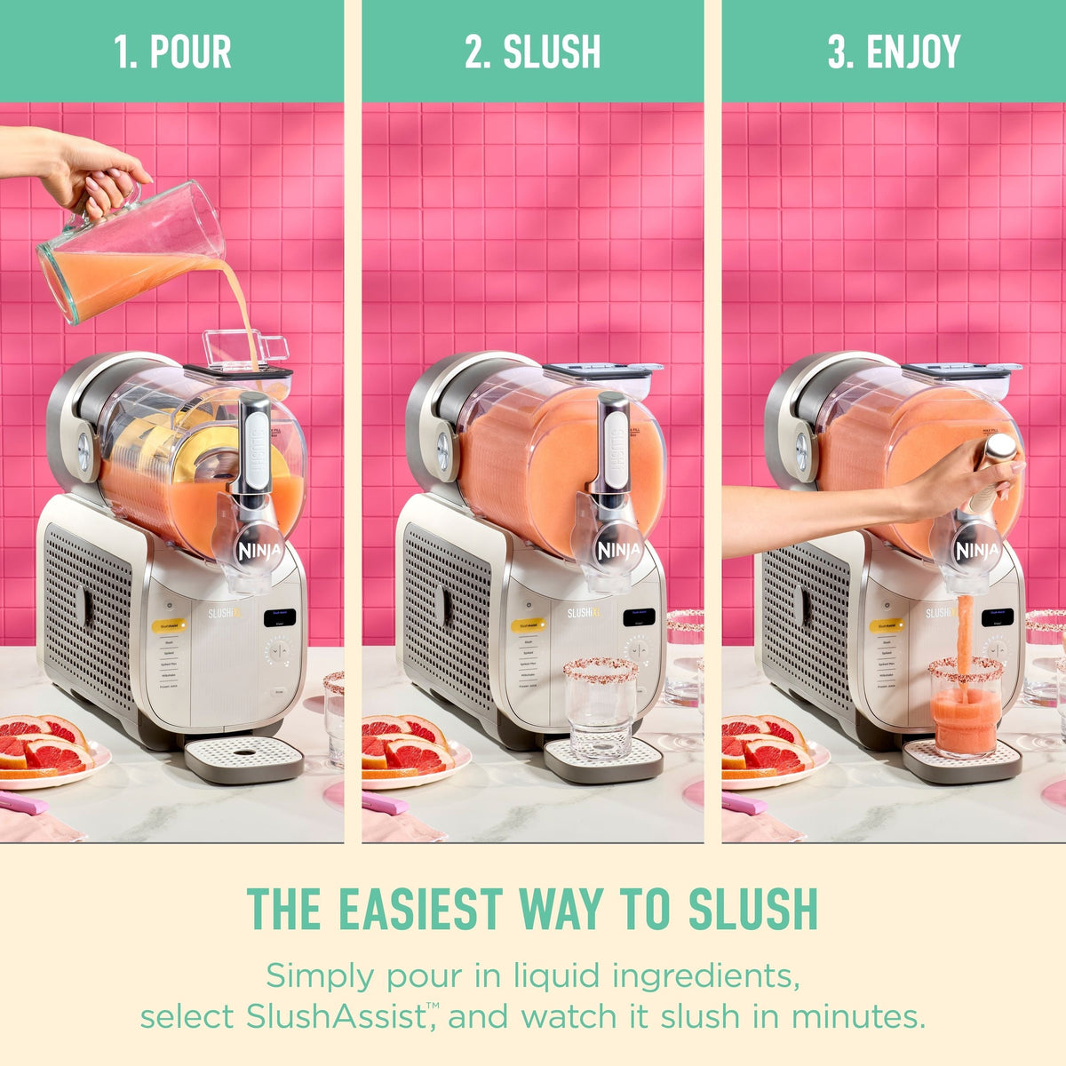 Slushi XL Slushie Machine with Technology, Crema, FS601CBR