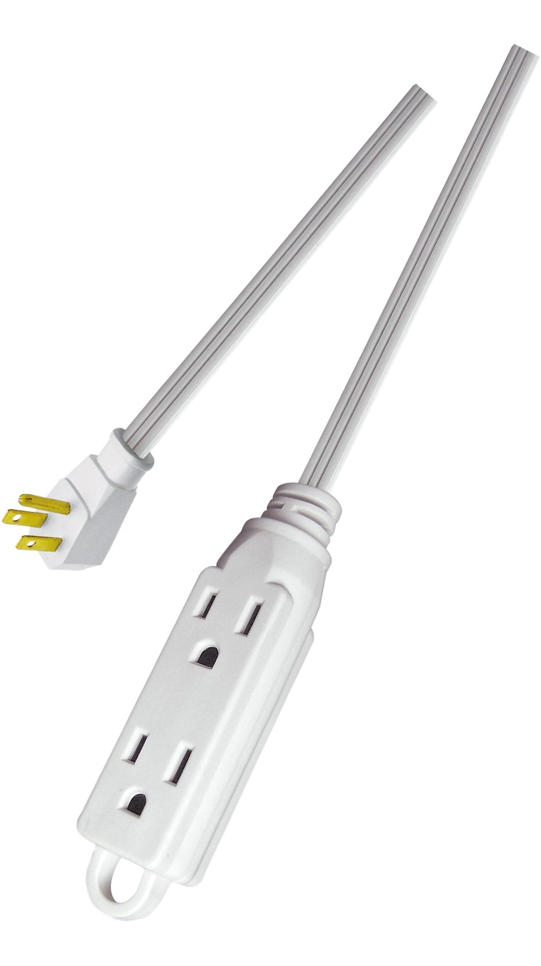 16/3 All-Purpose Extension Cord, Light-Duty, 3 Grounded Outlets, White