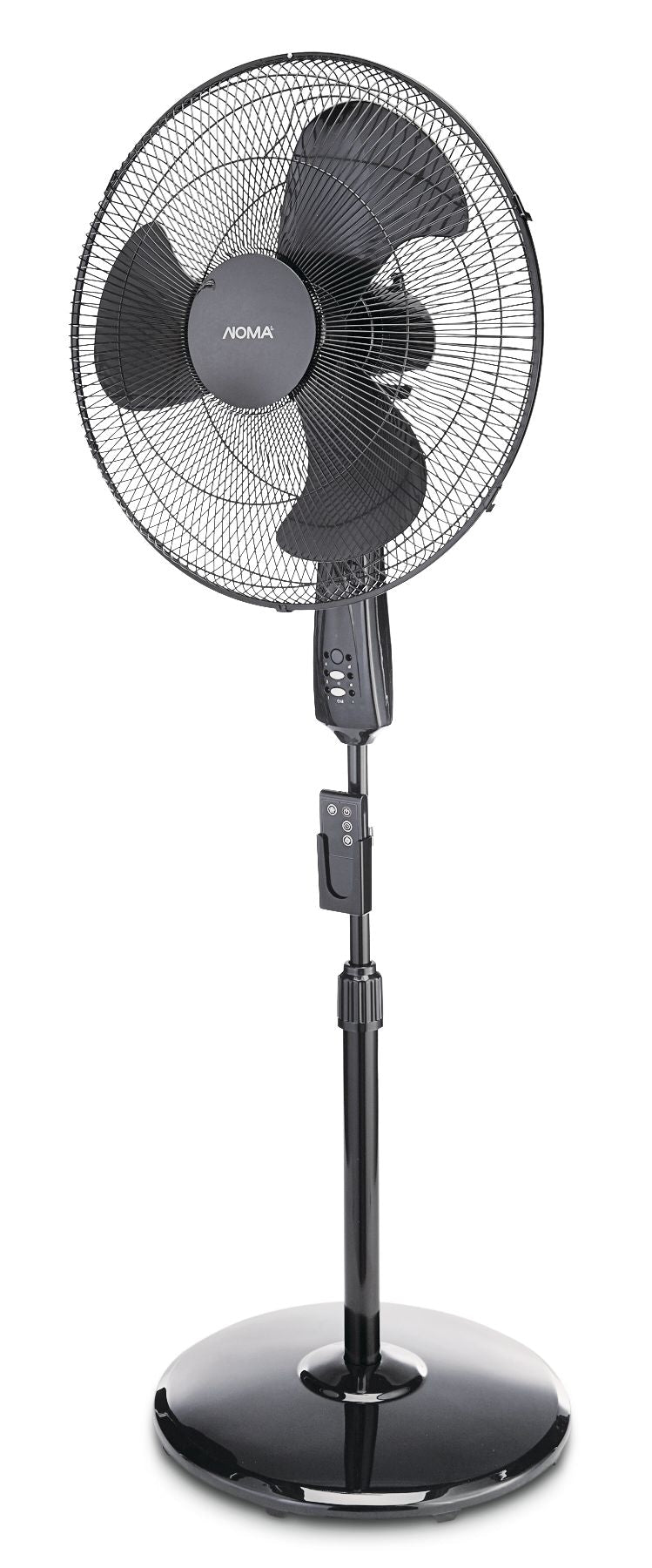 Oscillating Pedestal/Stand Fan with Remote Control, 3-Speed, Black, 18-in