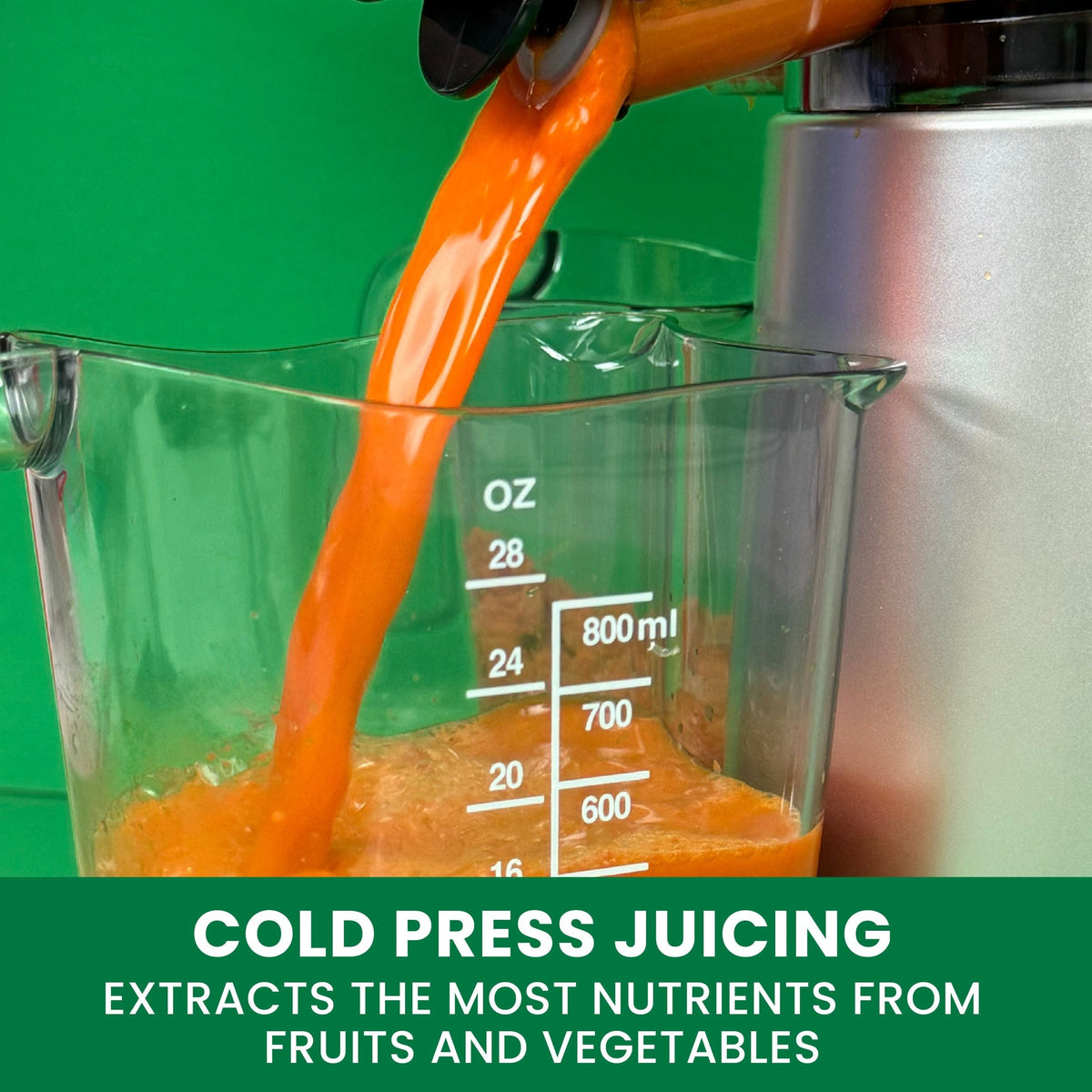 Wide Mouth Cold Press Slow Juicer with Anti-Clog
