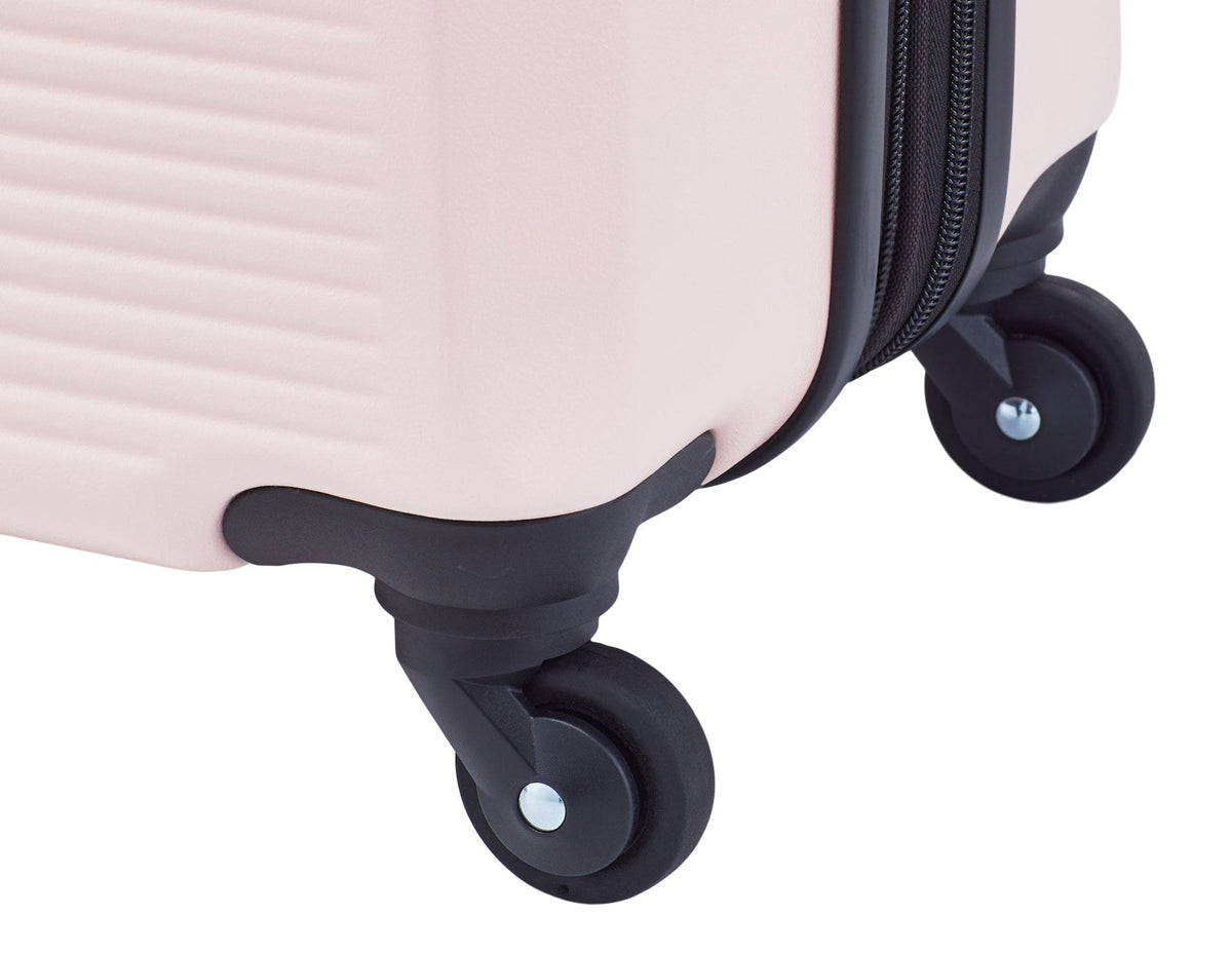 Hardside Carry-On Spinner Flex Travel Suitcase, Pink, 21-5/8-in