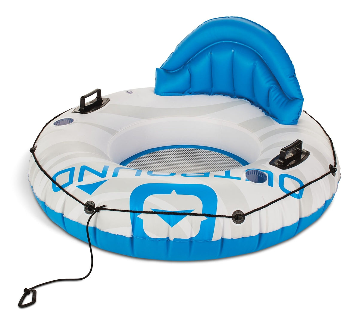 Inflatable Connectable River Tube, 1-Person, White/Blue, 51-in