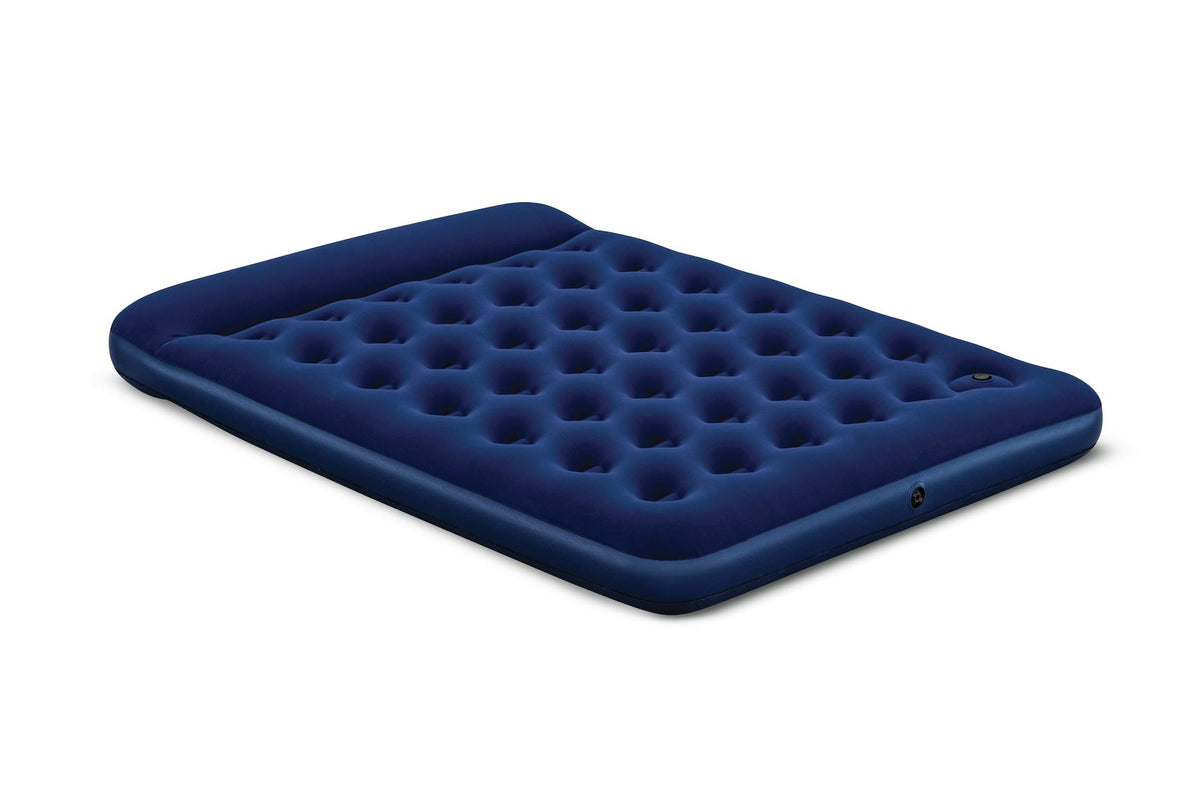 Queen Airbed with Built-In Manual Pump, PVC, Black