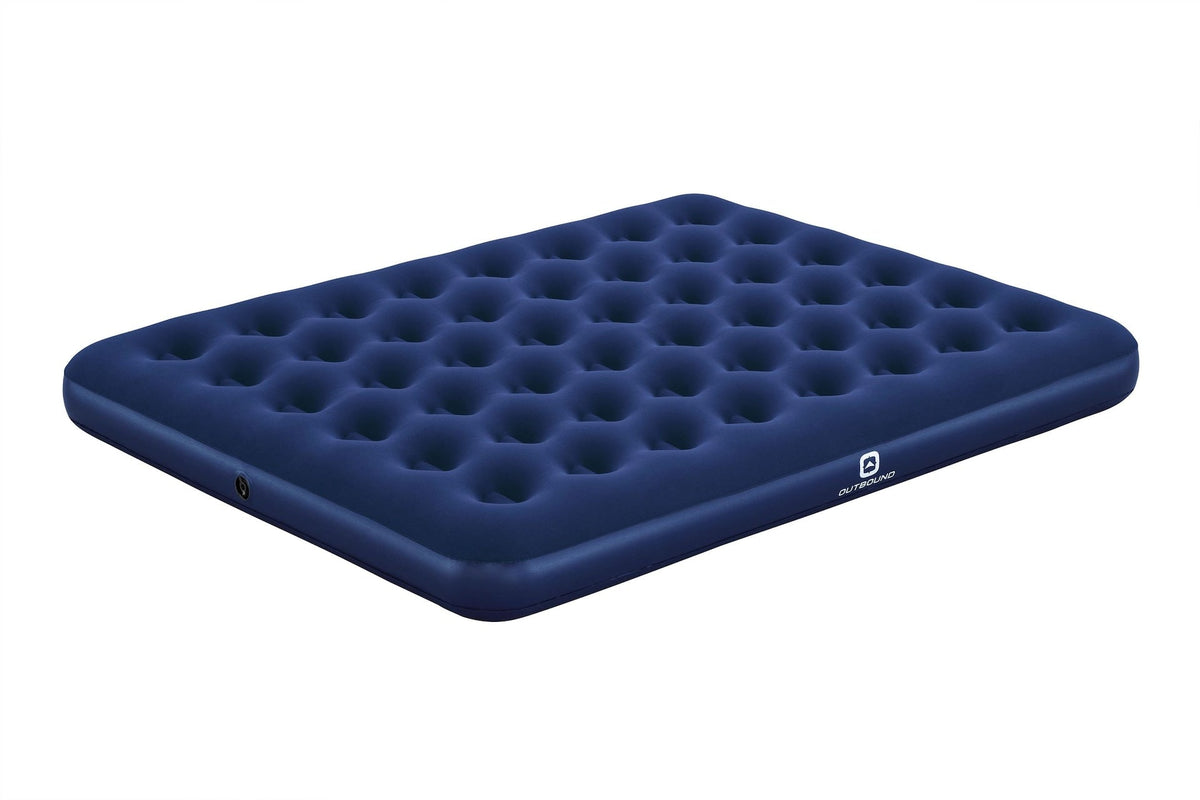 Queen Single-High Inflatable Air Mattress/Airbed with Flocked Top & Repair Kit