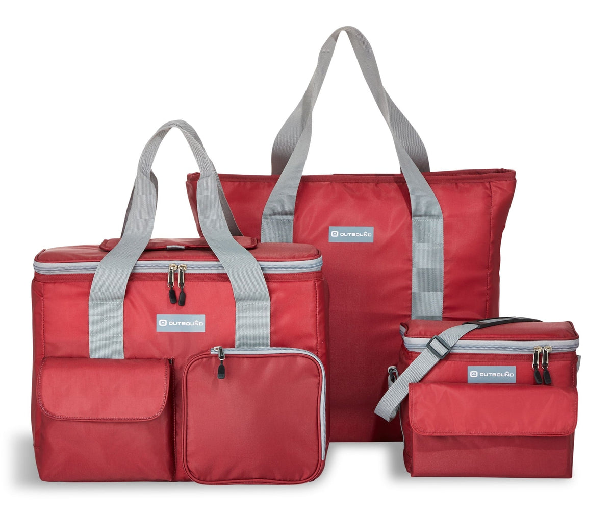 Soft Cooler and Tote Combo, Red, 3-pk