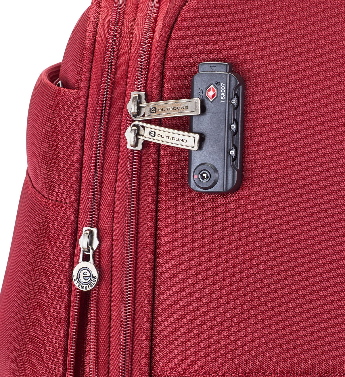 Softside Large Luggage, Wheeled, Red