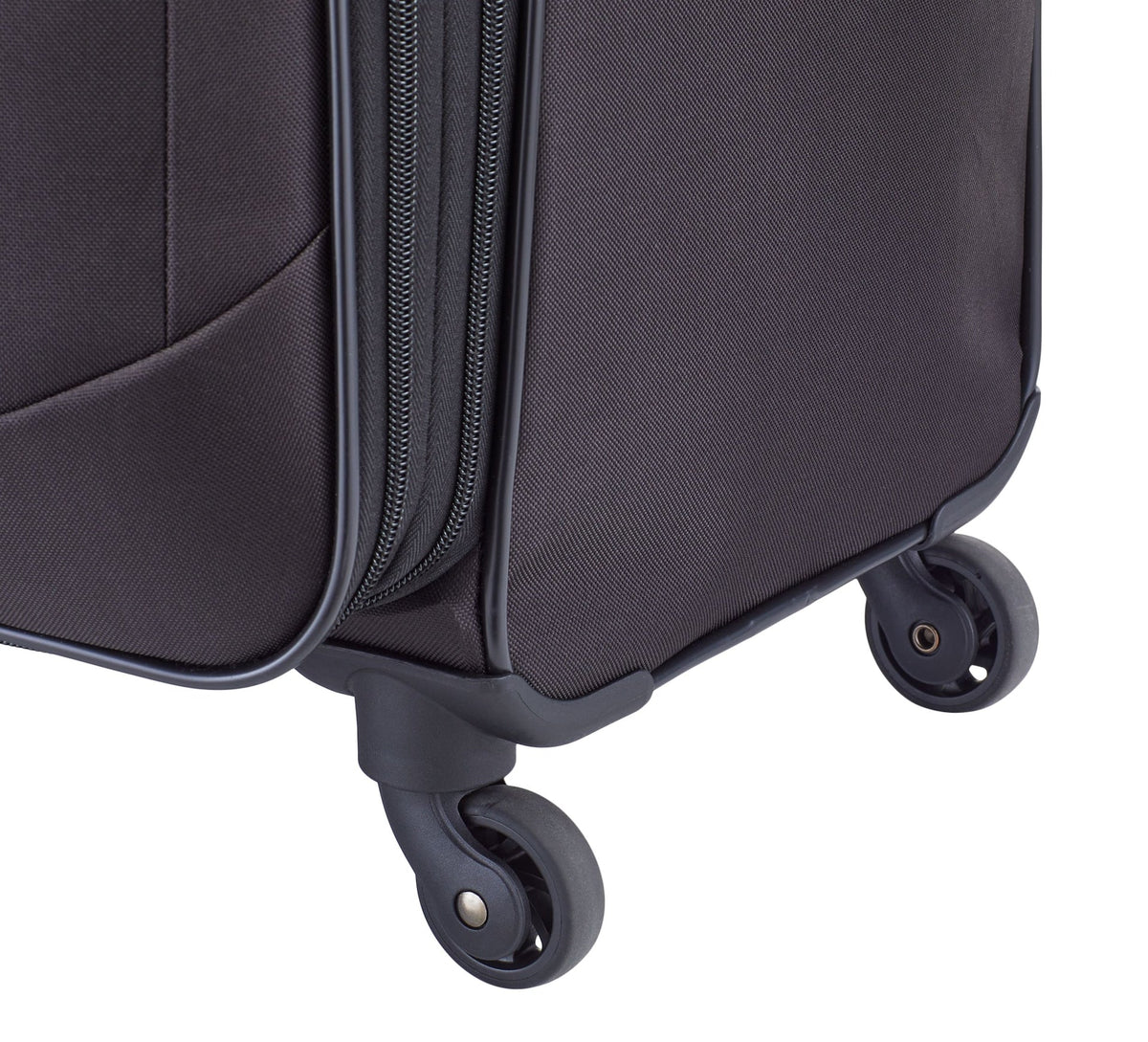 Softside Spinner Wheel Medium Travel Luggage Suitcase, Black, 24-in