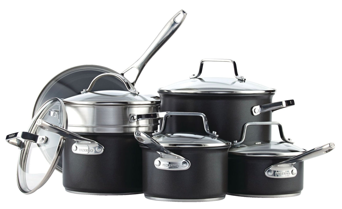 Hard Anodized Cookware Set, Non-Stick, PFOA-Free, Dishwasher & Oven Safe, 12-pc