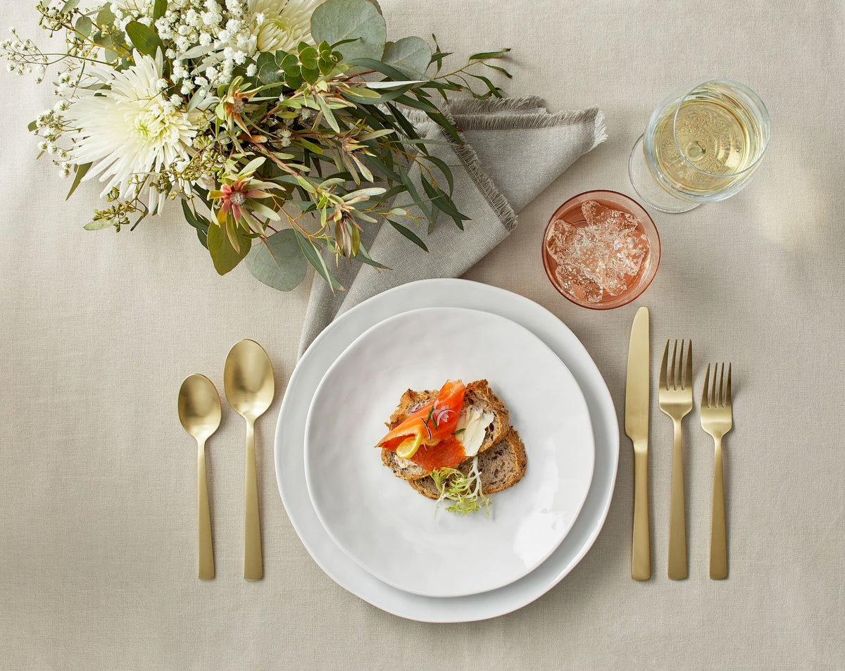 Summerside Champagne Matte Stainless Steel Flatware Set, Serves 4, 20-pc