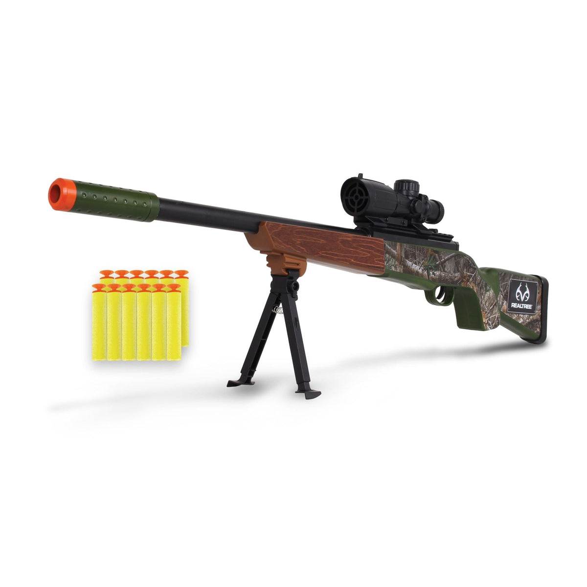 Green Hunting Rifle Toy with Built-in Scope