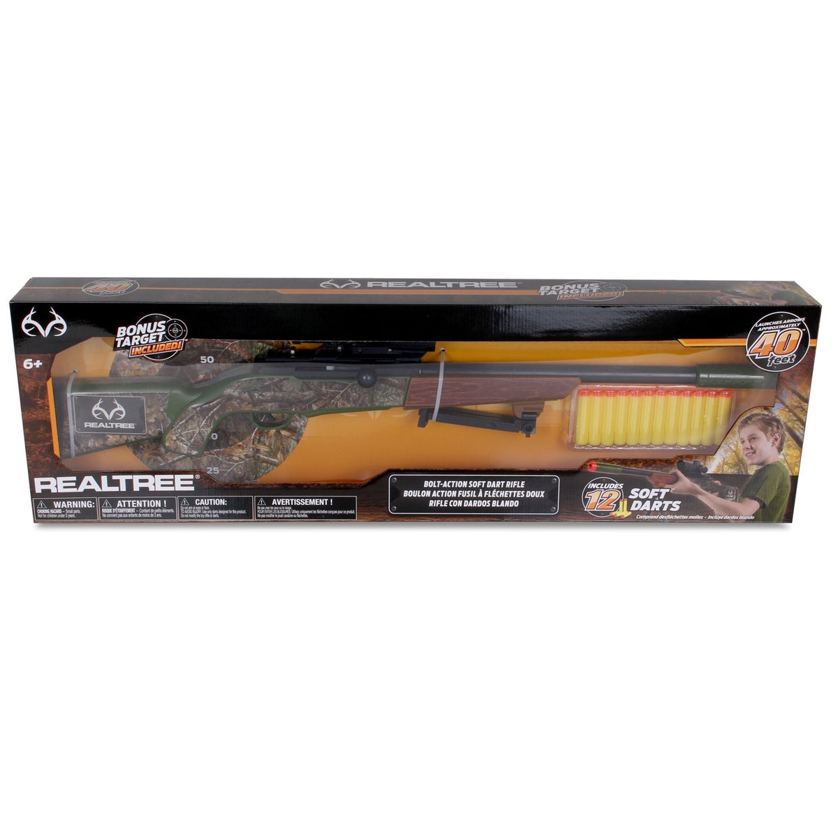Green Hunting Rifle Toy with Built-in Scope