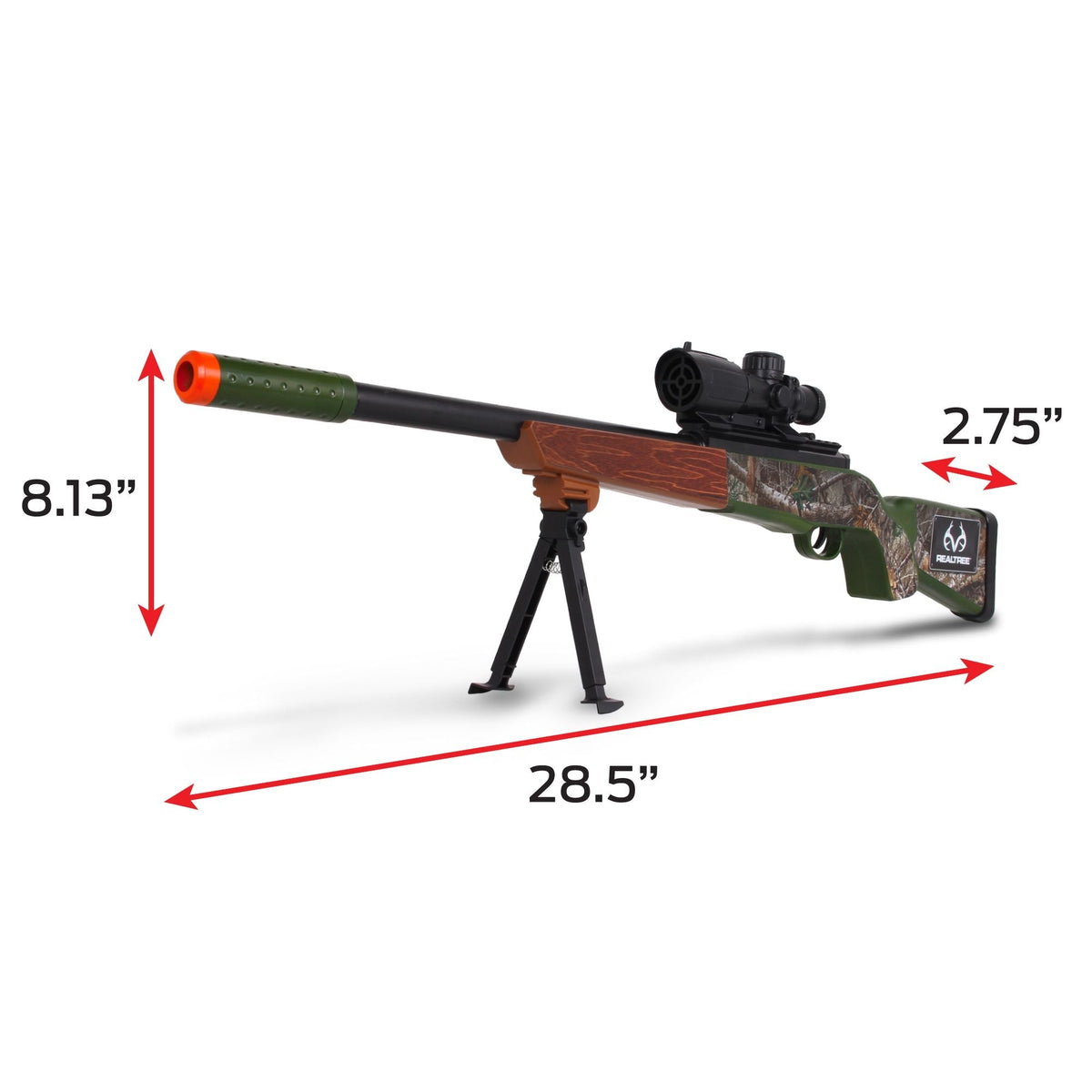 Green Hunting Rifle Toy with Built-in Scope