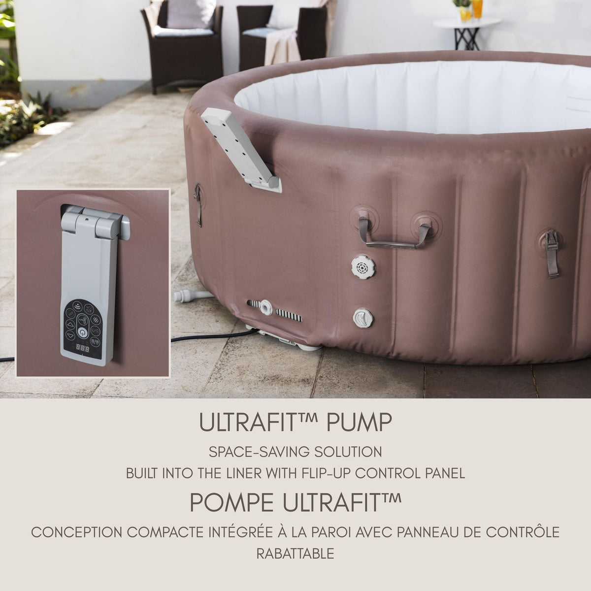 Hawaii Smart AirJet 6-Person Terracotta Round Spa, 77-in x 28-in
