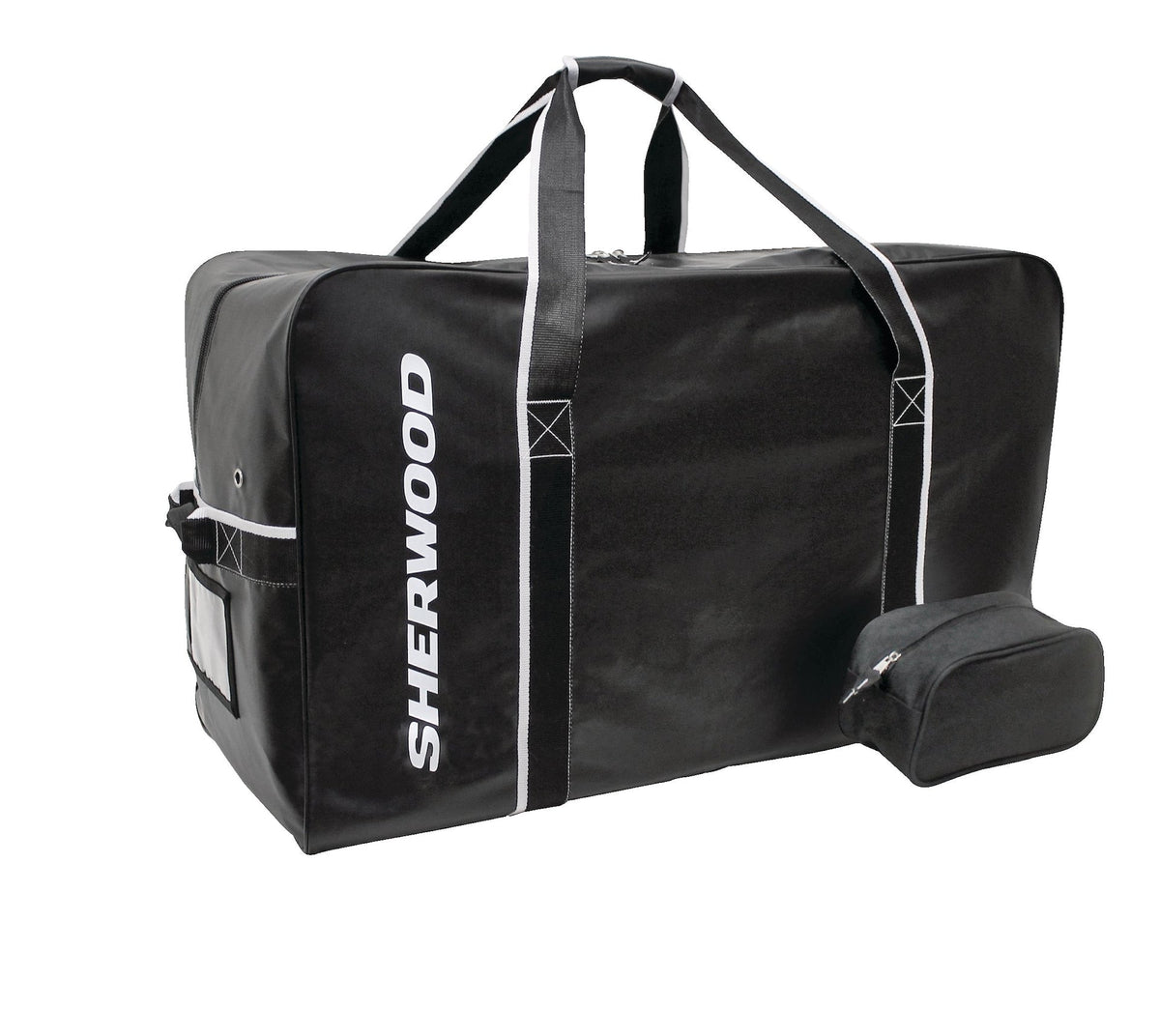 Team Tarp Hockey Bag with Accessories/Toiletry Bag, Carry, Junior, Black, 30-in