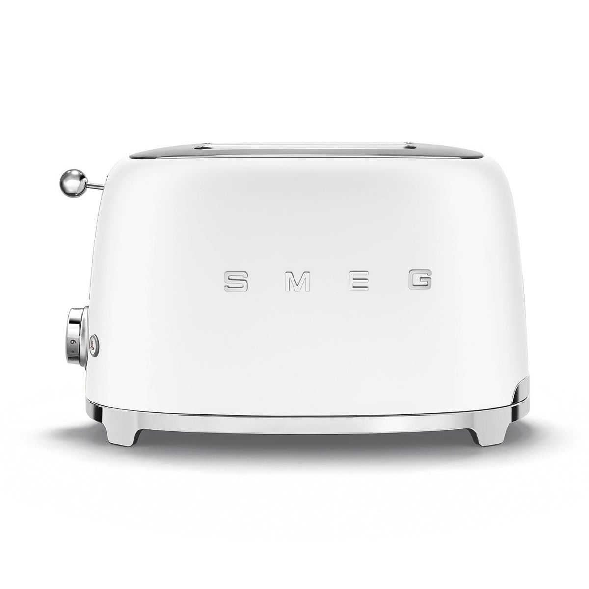 50's Retro Style Wide Slot Pop Up Electric Toaster with 6 Settings, 2-Slice, Matte White