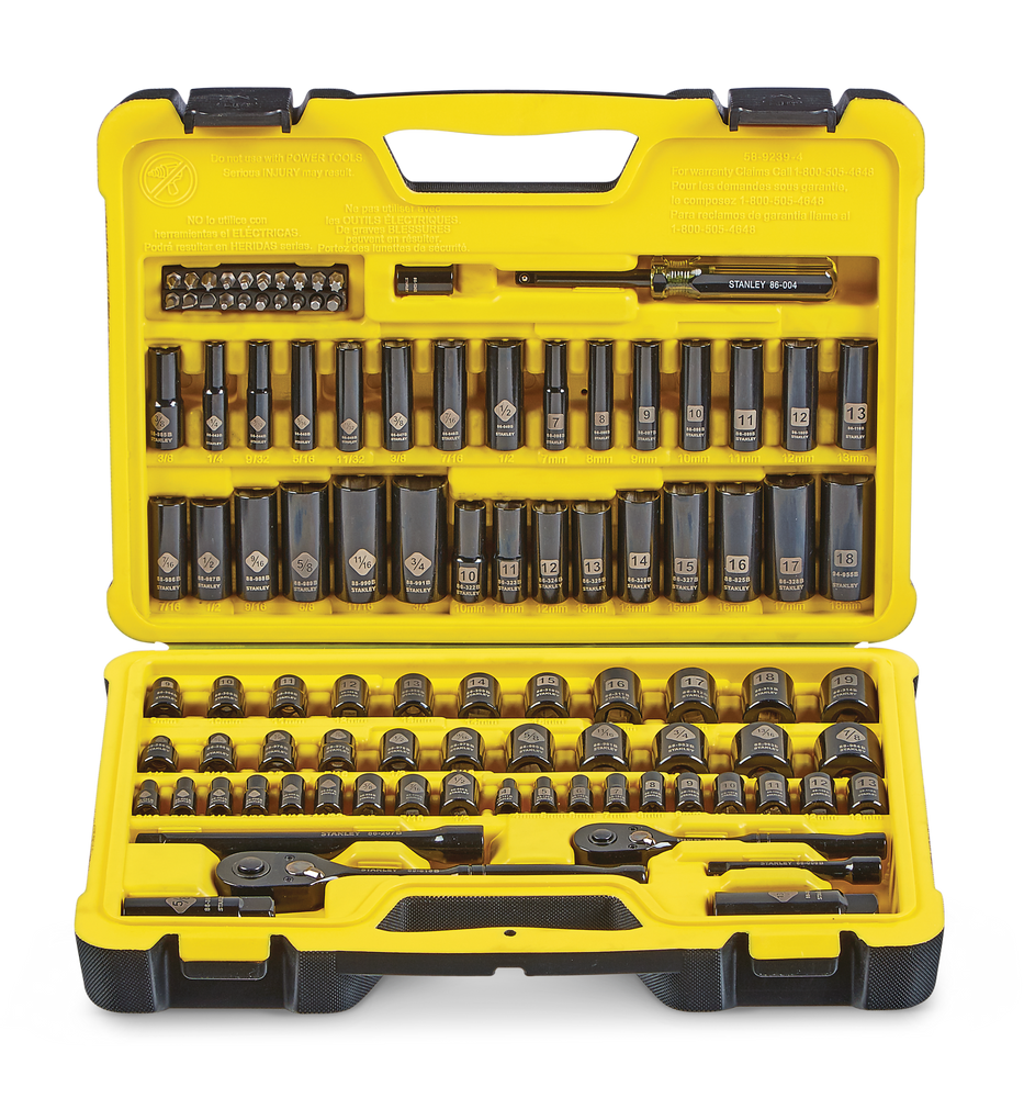 Professional Grade Black Chrome Socket Set, 99-pc, SAE/Metric