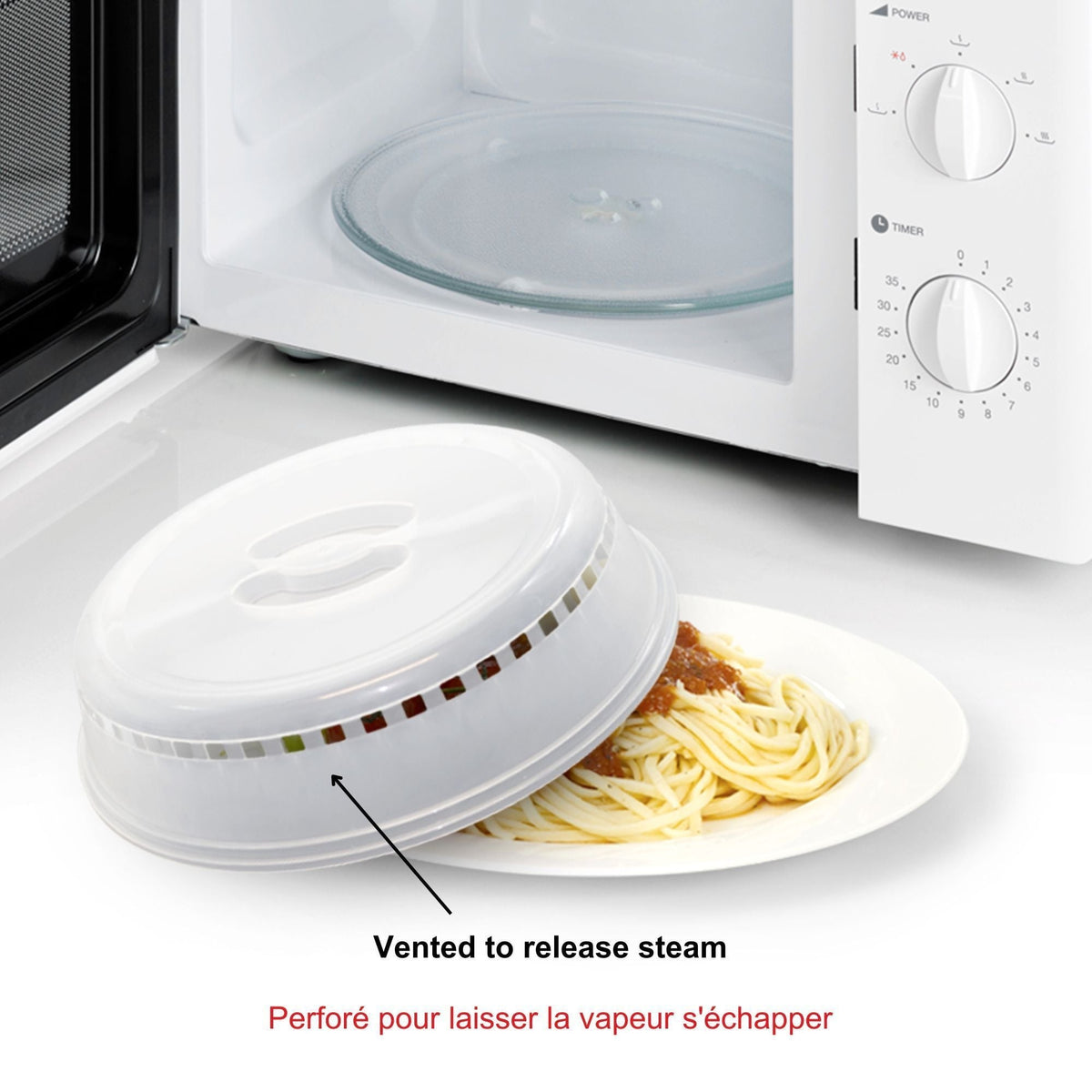 Microwave Food Cover/Splatter Cover BPA-Free, Dishwasher Safe, 25.4cm