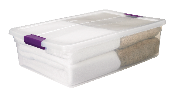 ClearView Storage Box with Latched Lid, 30-L