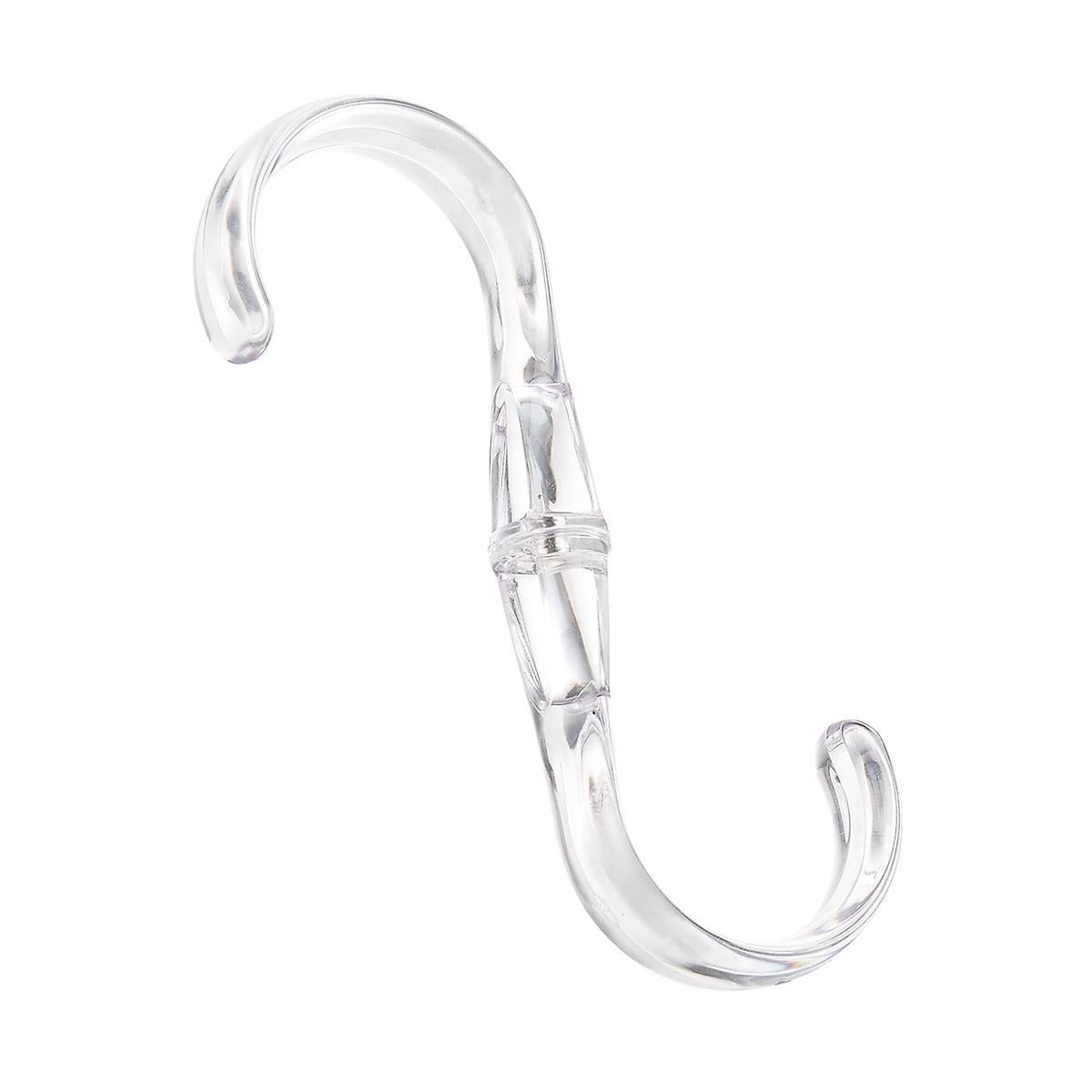 Clear Hanging S Hook, For Closet Organization