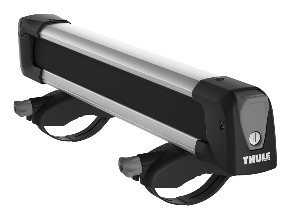 SnowPack Stainless Steel Roof Top Mount Ski/Snowboard Rack, Medium, Black, 2-pc