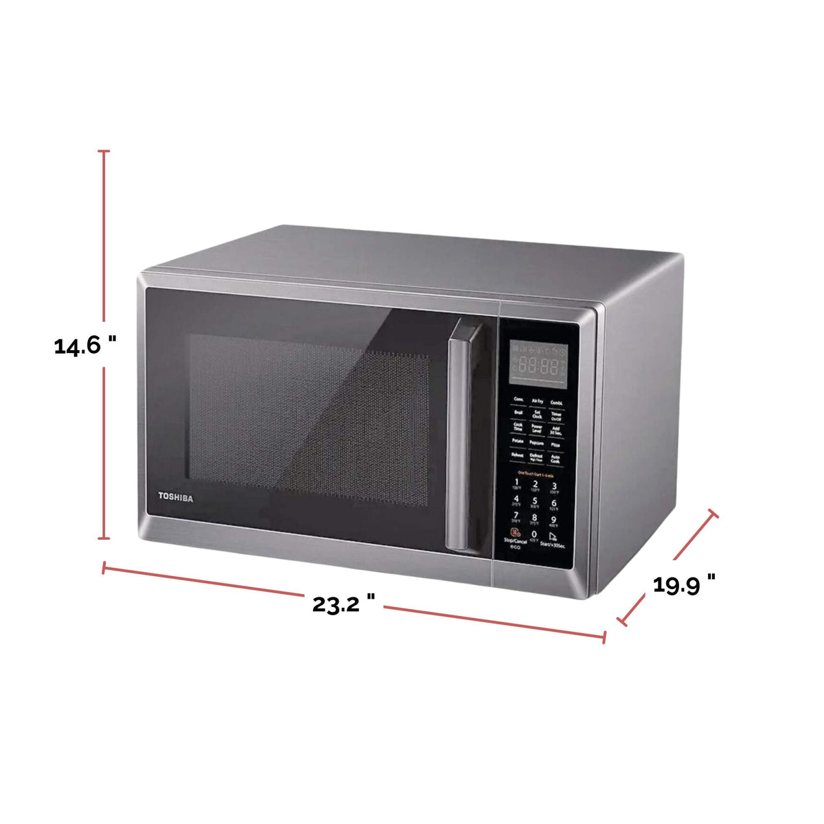 Countertop Microwave, Stainless Steel Air Fryer, 1500 W, 1.0-cu-ft