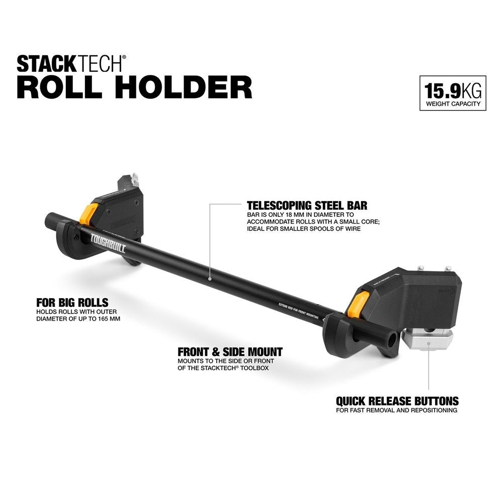 Roll Holder for Toolbox, Black, 35-lb
