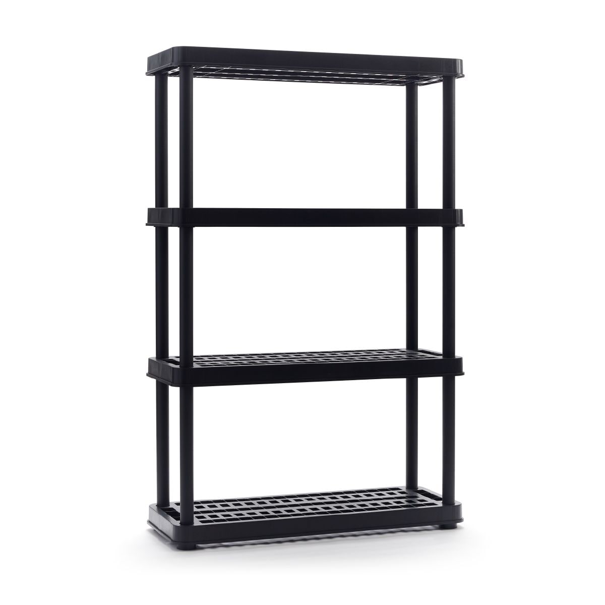 4-Shelf Resin Storage/Shelving Unit, 36 x 14 x 54.5-in, Black