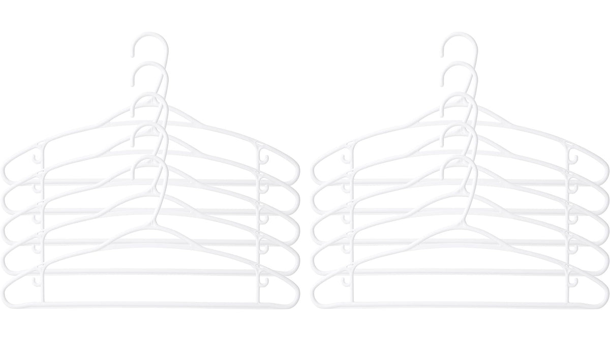 Plastic Slim Hangers, 10-pk