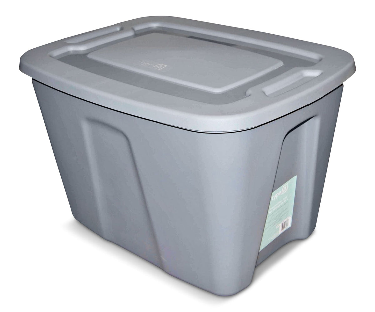 Restore Stackable Storage Box with Lid, 68-L, Grey