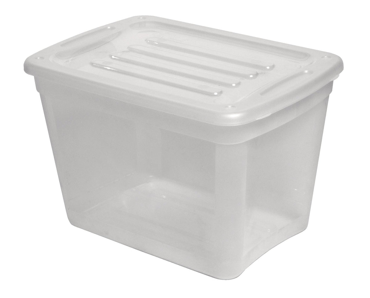 Transparent Stackable Storage Box with Lid, 39-L