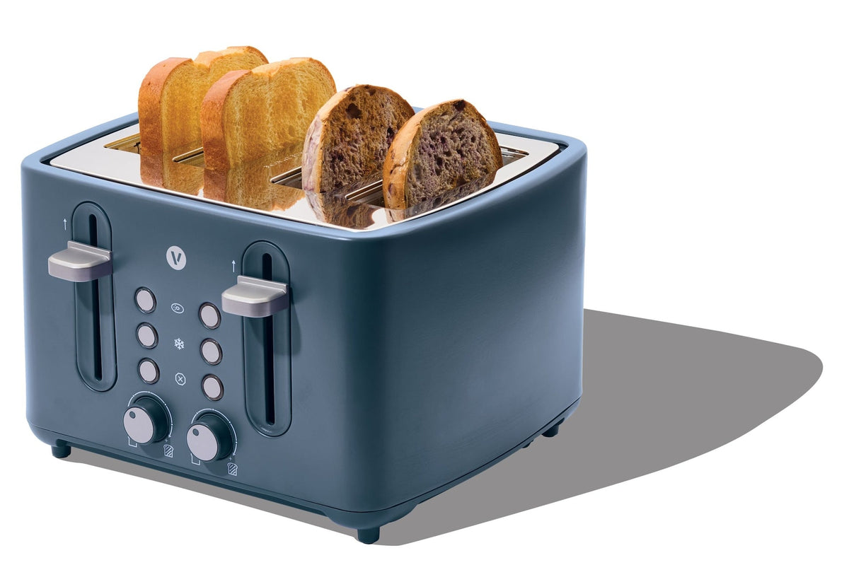 4-Slice Toaster with Extra-Wide Slots, Bluefin