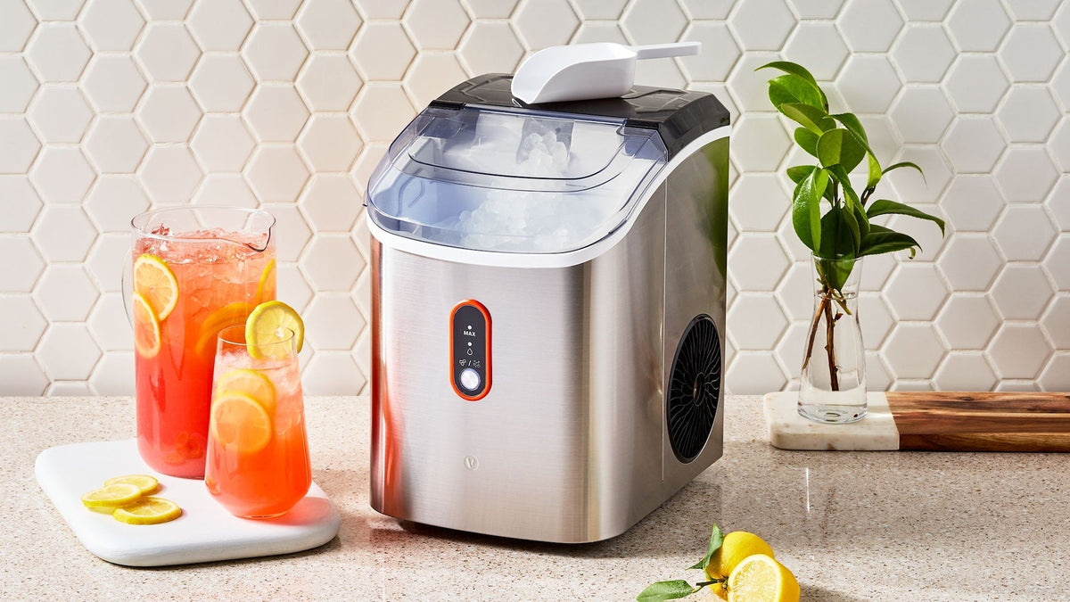 Countertop Soft Nugget Ice Maker, 33-lb Ice/Day, Stainless Steel